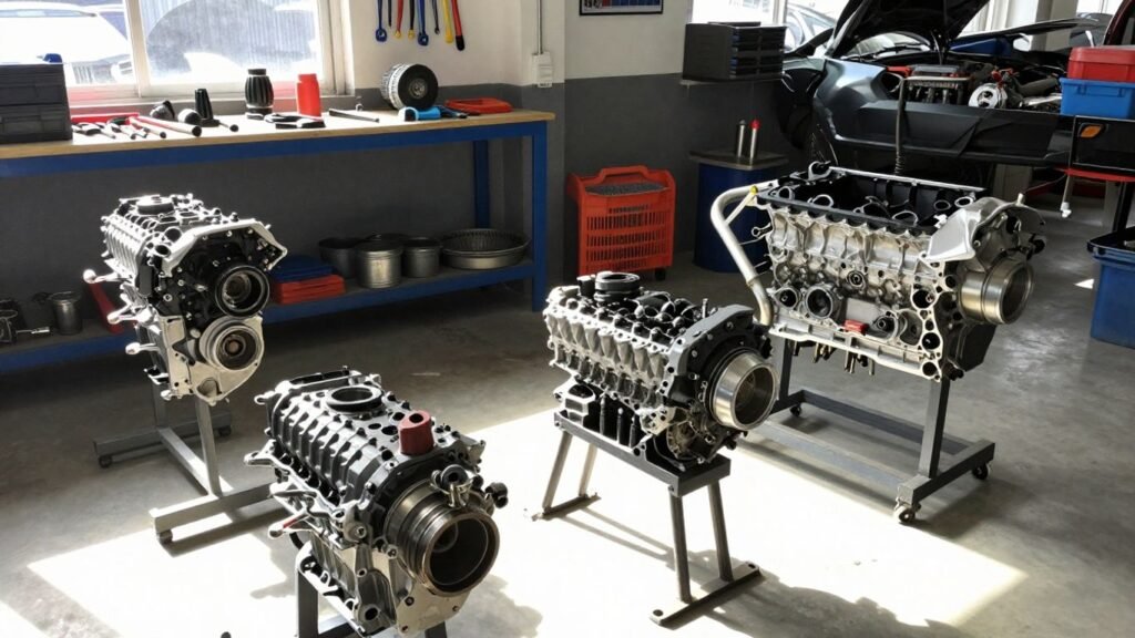 Used car engines for sale in Brisbane workshop.